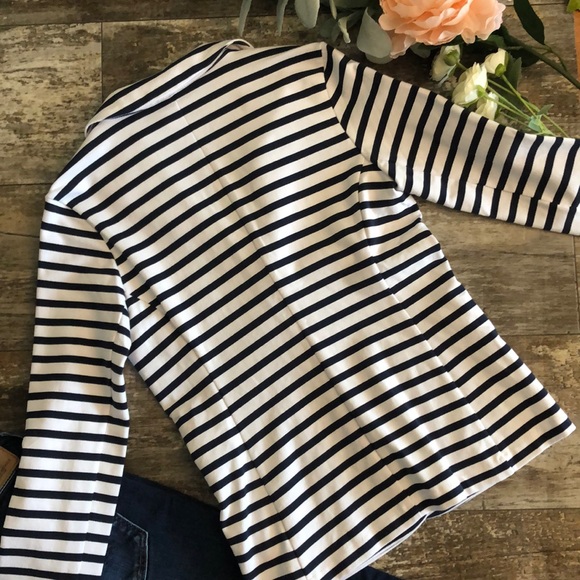 Tahari Navy & White Striped Blazer - Picture 5 of 5